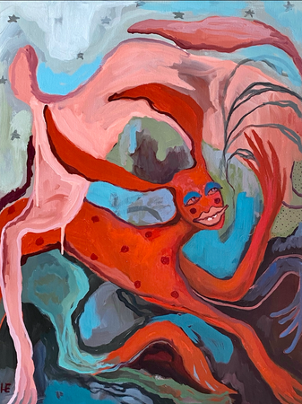 Катя Никитина (Картина, живопись - 
                  60 x 80 см) Бегство из кроличьей норы