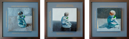 Марина Нико (Картина, живопись - 
                  43 x 21 см) Fake news (Триптих)