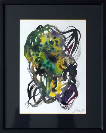 Ирен Мусина (Авторская графика - 
                  32.8 x 41.5 см) В оранжерее #2