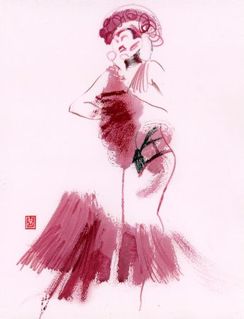 Виктория Севастьянова (Авторская графика - 
                  29 x 39 см) Burlesque 02