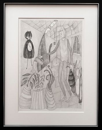 Леша Мелки (Авторская графика - 
                  30 x 40 см) Без названия 4