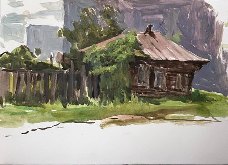 Анна Образцова (Авторская графика - 
                  26.5 x 19 см) Окружен, но не сломлен