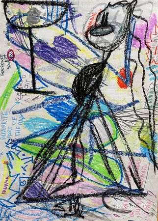 Анна Березикова (Авторская графика - 
                  40 x 65 см) •Preggy bride at the bar•