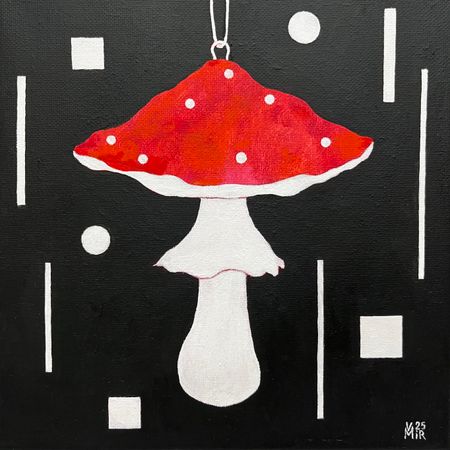 Валентина Мир (Картина, живопись - 
                  20 x 20 см) Мухомор 2