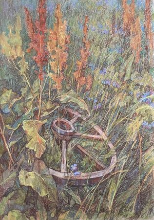 Залифа Хибатова (Авторская графика - 
                  50 x 70 см) Колесо