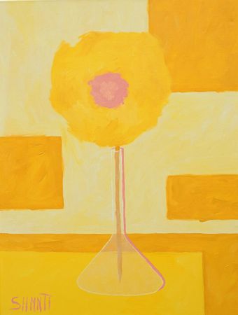 Shomina Ti (Картина, живопись - 
                  60 x 80 см) Ваза с желтым подсолнухом