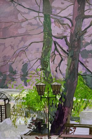 Алена Сокольникова (Авторская графика - 
                  40 x 58 см) Михайловский пер. Родник Наташа