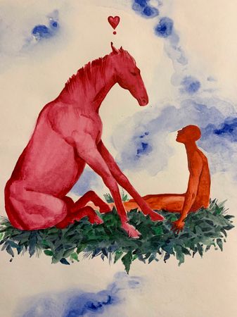 Мария Черепанова (Авторская графика - 
                  21 x 30 см) Диалог