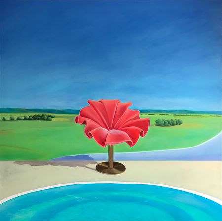 Елена Курочко (Картина, живопись - 
                  100 x 100 см) Цветочек аленький