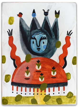 Лена Романовская (Картина, живопись - 
                  13 x 18 см) Шапито шоу