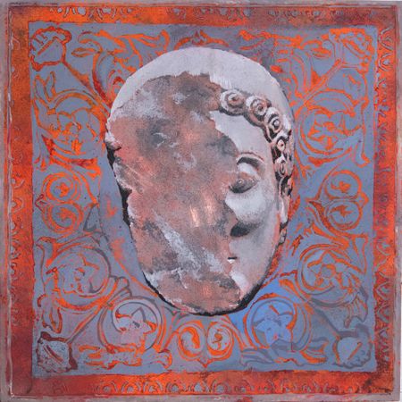 Иван Андреев (Картина, живопись - 
                  50 x 50 см) Разрушенная античная маска 2