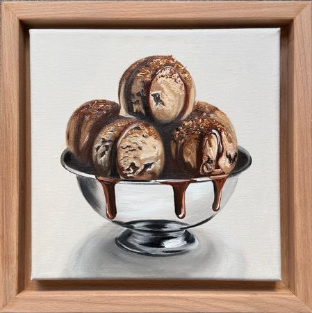 Наталья Наумова (Картина, живопись - 
                  25 x 25 см) Миниатюра "Десерт 1"