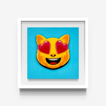 Павел Балыкин (Объект - 
                  33 x 33 см) Cat with eyes of hearts