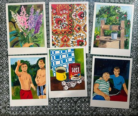 Лена Запрудских (Картина, живопись - 
                  120 x 100 см) Полароидное лето #1