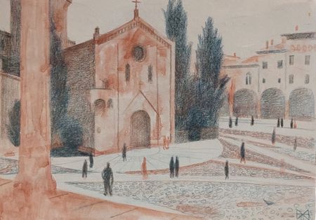 Анастасия Мотина (Авторская графика - 
                  35 x 25 см) Болонья