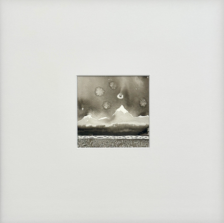 Анастасия Попова (Авторская графика - 
                  40 x 40 см) Алтай. Горы. Звезды