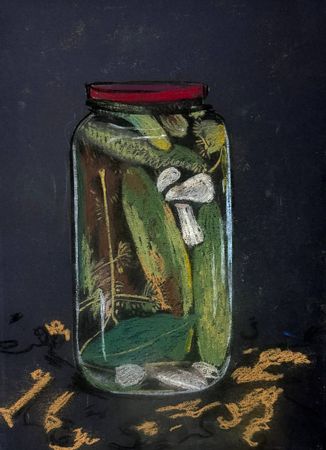 Алена Сокольникова (Авторская графика - 
                  29.5 x 40 см) Соленья