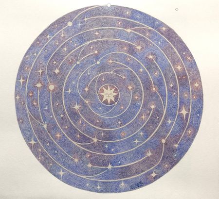 KROTENBERG (Авторская графика - 
                  56 x 55 см) Лабиринт номер 9