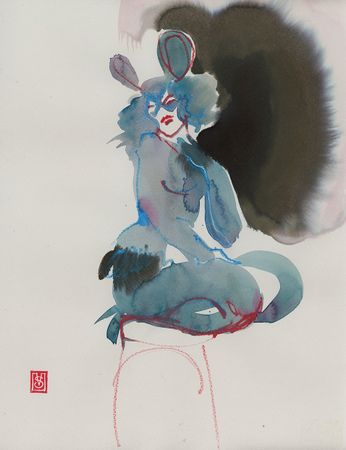 Виктория Севастьянова (Авторская графика - 
                  25 x 33 см) Бурлеск 003