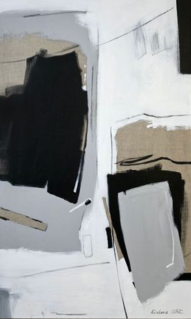 Татьяна Кирикова (Картина, живопись - 
                  60 x 100 см) Black and Canvas. Resonance of Silence