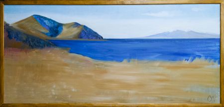 Ольга Лагеда (Картина, живопись - 
                  120 x 55 см) Озеро Севан