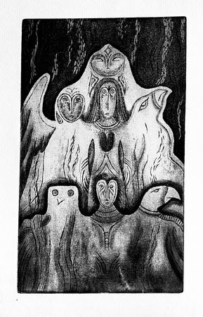 Полина Волкоморова (Графика печатная - 
                  32 x 42 см) Обереги Чудь 3