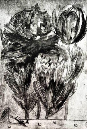 Анастасия Куприна (Графика печатная - 
                  21 x 30 см) Цветущий мир. Букет