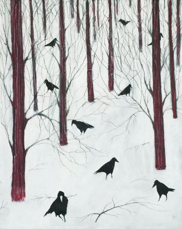 Анна Мельниченко (Авторская графика - 
                  50 x 60 см) Во́роны
