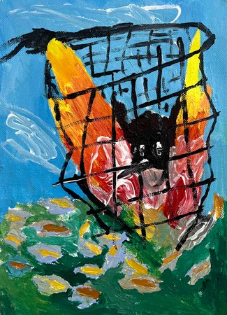 Влад Мальцев (Авторская графика - 
                  30 x 40 см) Жить чужой жизнью