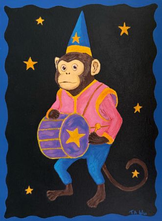 Таня Ши (Авторская графика - 
                  18 x 24 см) Заводная обезьянка