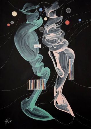 Татьяна Нега (Авторская графика - 
                  50 x 70 см) Из цикла "Постгуманоиды"