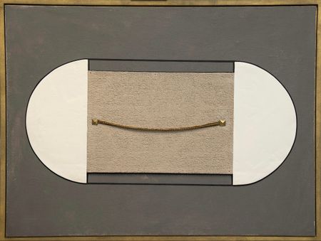 Станислав Наделяев (Коллаж / ассамбляж - 
                  105 x 81 см) Интерьерное панно "Клевант"