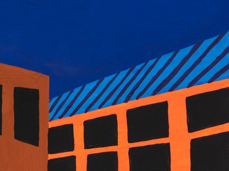 Олег Хвостов (Авторская графика - 
                  40 x 30 см) Городской пейзаж
