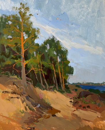 Valentine Solonski (Авторская графика - 
                  29.5 x 35 см) Средина лета