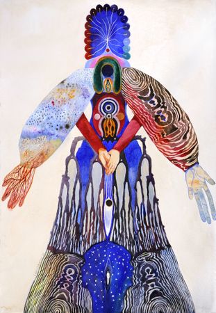 Екатерина Ларичкина (Авторская графика - 
                  70 x 100 см) Платье Перехода