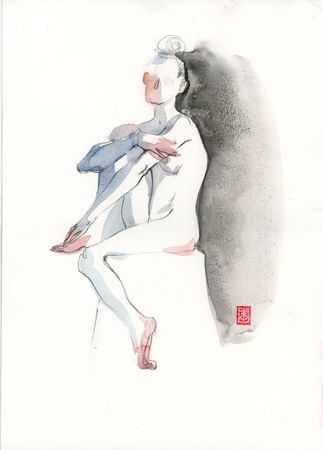 Виктория Севастьянова (Авторская графика - 
                  30 x 42 см) Nude 0142