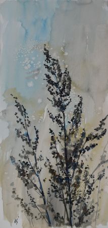 Елена Санина (Авторская графика - 
                  26 x 54 см) Иллюзия хрупкости №3