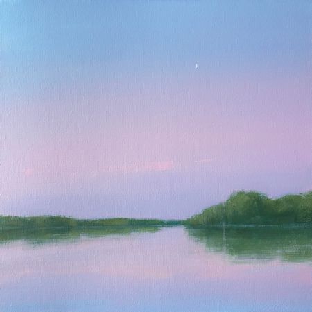 Александра Савина (Картина, живопись - 
                  60 x 60 см) У реки