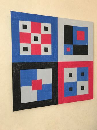 Юрий Ростиславский (Картина, живопись - 
                  90 x 90 см) Игра слов