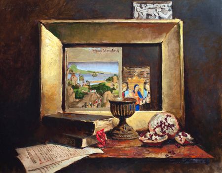 Иван Андреев (Картина, живопись - 
                  80 x 60 см) Средневековый натюрморт