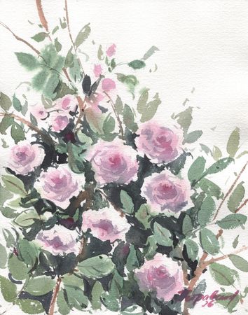 Ирина Петровская (Авторская графика - 
                  20 x 26 см) Розы