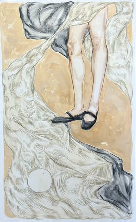 Анастасия Савенко (Картина, живопись - 
                  100 x 130 см) По течению