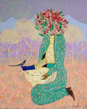 Сардор Эркинов (Картина, живопись - 
                  100 x 120 см) Твой лик — моя весна