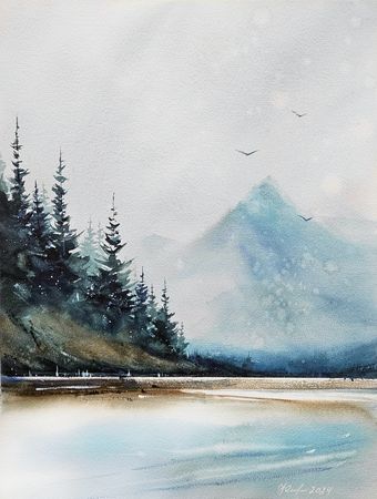 Светлана Юматова (Авторская графика - 
                  29 x 39 см) Отражение спокойствия
