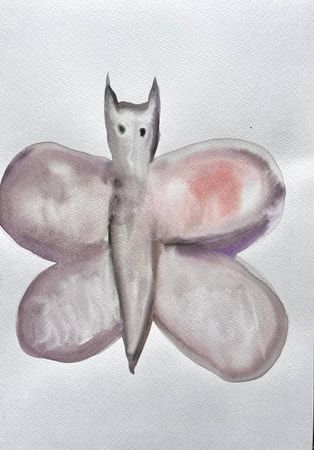 Лина Кордюченко (Авторская графика - 
                  20 x 30 см) Бабочка Красивая