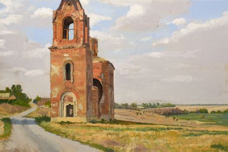 Михаил Псюрников (Авторская графика - 
                  30 x 20 см) Армянская церковь