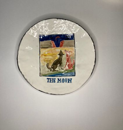Дарья Галеева (Скульптура - 
                  28 x 28 см) Тарелка “the moon” taro
