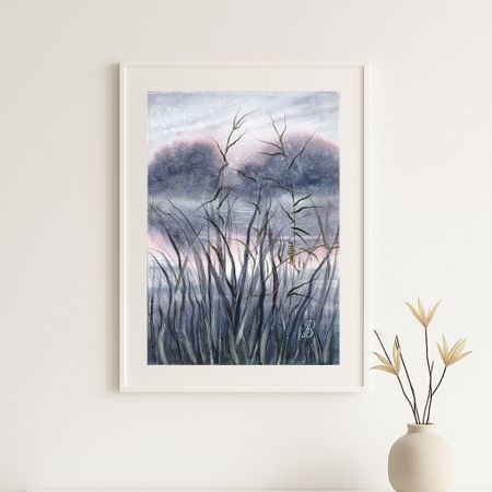 Алла Валежина (Авторская графика - 
                  30 x 42 см) Камышовка