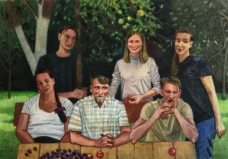 Иван Афонский (Авторская графика - 
                  40 x 30 см) Семья