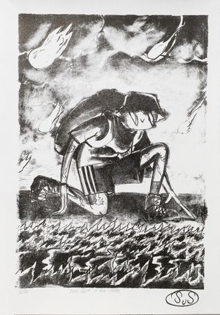 (S_S ) Soldat der Schönheit (Графика печатная - 
                  61 x 86 см) Eine Zeit in der Hölle